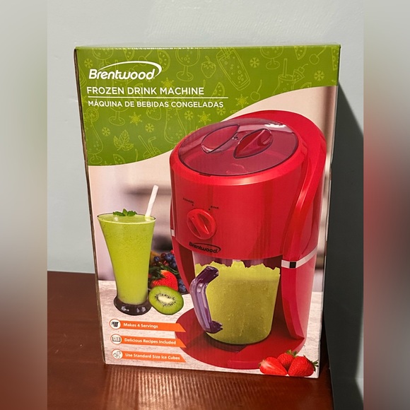 Brentwood Frozen Drink Machine RED TS-1425R Margaritas Ice Blender Mix Party NEW - Picture 1 of 10